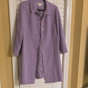 FOX LADY Elegant Purple Trench Coat with Tailored Fit